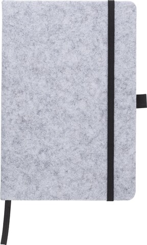 rPET Filz Notizbuch Harper – Grau bedrucken, Art.-Nr. 003999999_1421002 rPET Filz Notizbuch Harper – Grau bedrucken, Art.-Nr. 003999999_1421002