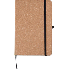 Notizbuch aus recyceltem Leder (A5) Gianna – Braun bedrucken, Art.-Nr. 011999999_1421003
