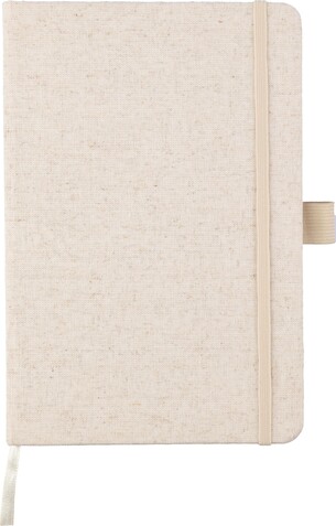 Hanf-Notizbuch A5 Barbara – Khaki bedrucken, Art.-Nr. 013999999_1421048