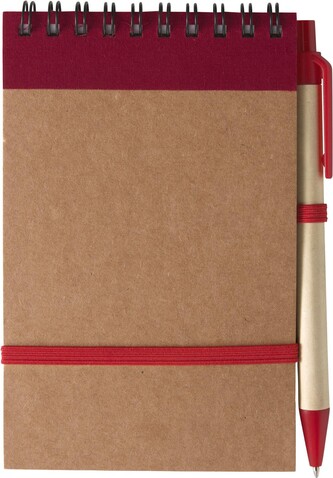 Notizbuch aus recyceltem Karton Emory – Rot bedrucken, Art.-Nr. 008999999_1420985