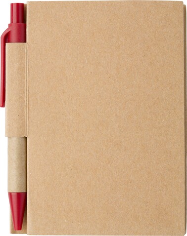 Notizbuch aus Karton Cooper – Rot bedrucken, Art.-Nr. 008999999_1420987