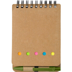 Notizbuch aus Karton Rodrigo – Hellgrün bedrucken, Art.-Nr. 029999999_1420988