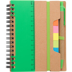 Notizbuch aus Karton Angela – Hellgrün bedrucken, Art.-Nr. 029999999_1454585