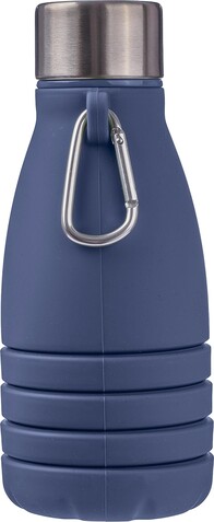 Faltbare Flasche Erin | 550 ml – Blau bedrucken, Art.-Nr. 005999999_1172250