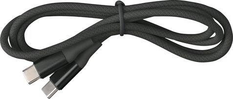 Ladekabel Jacob | Nylon | USB-C – Schwarz bedrucken, Art.-Nr. 001999999_1172325