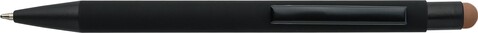 Aluminium-Kugelschreiber mit Gummibeschichtung Formentera – rose gold bedrucken, Art.-Nr. 871999999_1439108