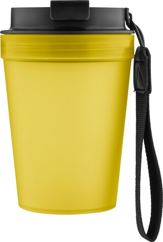Reisebecher Lush 350 ml – Gelb bedrucken, Art.-Nr. 006999999_1439226
