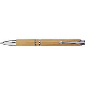 Kugelschreiber Deanna | Bambus | Chrom – Braun bedrucken, Art.-Nr. 011999127_1171445