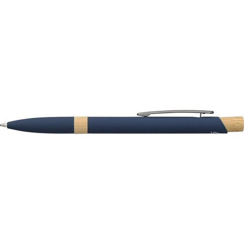 Kugelschreiber Calandra | Recycelt | Bambus – Blau bedrucken, Art.-Nr. 005999128_1207806
