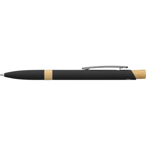Kugelschreiber Calandra | Recycelt | Bambus – Schwarz bedrucken, Art.-Nr. 001999128_1207806