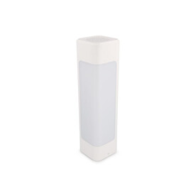 Xoopar Aura White Noise Lautsprecher aus recyceltem Kunststoff - Weiss bedrucken, Art.-Nr. LT41317-N0001