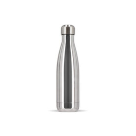 Sagaform Nils Stahlflasche Chrom 500 ml - Chrom bedrucken, Art.-Nr. LT52057-N0003