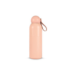 Sagaform Tekla Stahlisolierflasche (recycelt) 500 ml - Pastellrosa bedrucken, Art.-Nr. LT52132-N0079