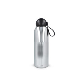 Sagaform Tekla Stahlisolierflasche Chrom (recycelt) 500 ml - Chrom bedrucken, Art.-Nr. LT52133-N0003
