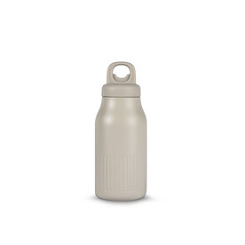 Sagaform Truls Stahlisolierflasche mit praktischem Klickverschluss (recycelt) 500 ml - Beige bedrucken, Art.-Nr. LT52135-N0055