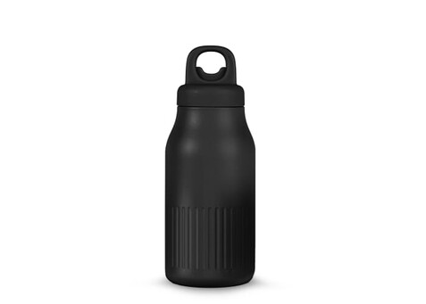 Sagaform Truls Stahlisolierflasche mit praktischem Klickverschluss (recycelt) 500 ml - Schwarz bedrucken, Art.-Nr. LT52135-N0002 Sagaform Truls Stahlisolierflasche mit praktischem Klickverschluss (recycelt) 500 ml - Schwarz bedrucken, Art.-Nr. LT52135-N0002