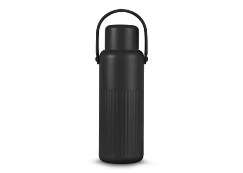 Sagaform Theo Thermosflasche (recycelt) 1 L - Schwarz bedrucken, Art.-Nr. LT52136-N0002