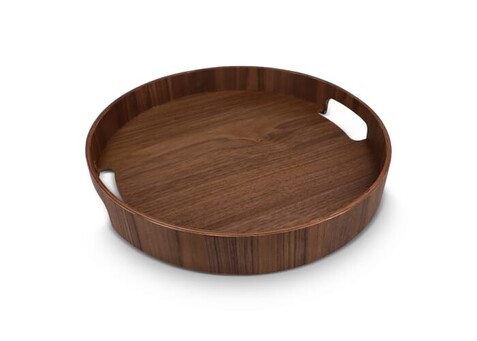 Sagaform Hanna Rundes Tablett 35 cm - Braun bedrucken, Art.-Nr. LT52259-N0051 Sagaform Hanna Rundes Tablett 35 cm - Braun bedrucken, Art.-Nr. LT52259-N0051