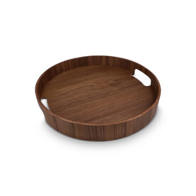 Sagaform Hanna Rundes Tablett 35 cm - Braun bedrucken, Art.-Nr. LT52259-N0051