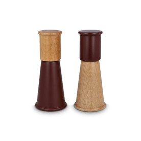 Sagaform &amp;quot;Gurken&amp;quot; Salz- und Pfeffermühle Set klein, 15 cm - Dunkelrot bedrucken, Art.-Nr. LT52260-N0020