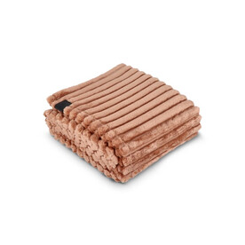 Sagaform Esther Recycelte Fleecedecke 130 x 170 cm - Hellbraun bedrucken, Art.-Nr. LT52401-N0052