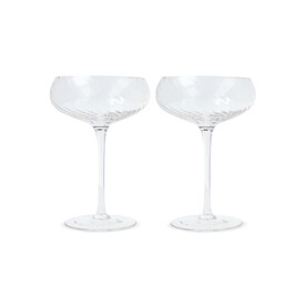 Byon Opacity 2er-Set Sektgläser mit stilvollem Glasmuster 300ml - Transparent bedrucken, Art.-Nr. LT53026-N0004