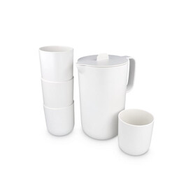 InSideOut Liv 5-teiliges rPET-Trinkgeschirrset - Weiss bedrucken, Art.-Nr. LT57311-N0001