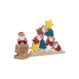 InSideOut Holz Weihnachtsmann Balancierspiel - Neon Sortiment bedrucken, Art.-Nr. LT57402-N0099