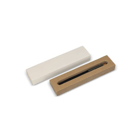 Stiftebox aus recyceltem Milchkarton, 1 Stift - Beige bedrucken, Art.-Nr. LT83143-N0055