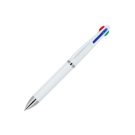 4-Farben-Stift - Weiss bedrucken, Art.-Nr. LT87850-N0001