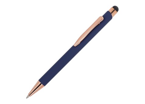 Kugelschreiber Prag Roségold R-AL - Dunkelblau bedrucken, Art.-Nr. LT87887-N0010