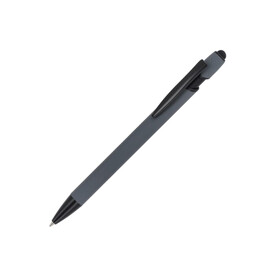 Kugelschreiber Paris Softtouch matt R-AL - Grau bedrucken, Art.-Nr. LT87888-N0061
