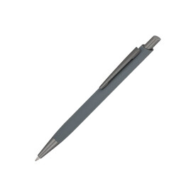 Kugelschreiber Boston Softtouch - Grau bedrucken, Art.-Nr. LT87889-N0061