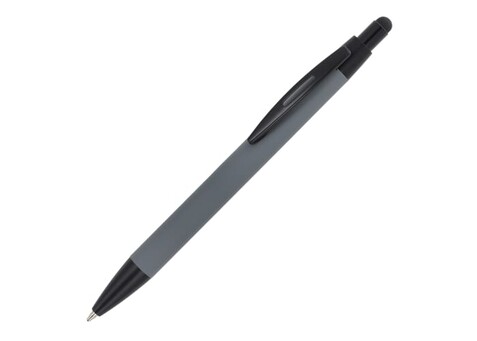Kugelschreiber Alaska Softtouch mit Stylus R-AL - Grau bedrucken, Art.-Nr. LT87892-N0061