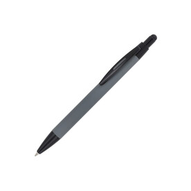 Kugelschreiber Alaska Softtouch mit Stylus R-AL - Grau bedrucken, Art.-Nr. LT87892-N0061
