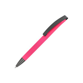Kugelschreiber Vegas Softtouch Metallclip - Rosa bedrucken, Art.-Nr. LT87893-N0076