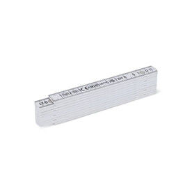Kalibrierter faltbarer Zollstock 1m - Weiss bedrucken, Art.-Nr. LT90210-N0001