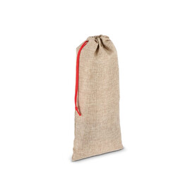 Flaschenetui im Jute-Stil 14 x 34 cm - Natur bedrucken, Art.-Nr. LT90277-N0094