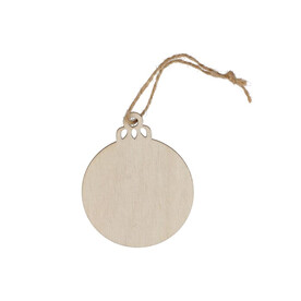 Weihnachtskugel in Form einer Holzkugel - Natur bedrucken, Art.-Nr. LT90280-N0094