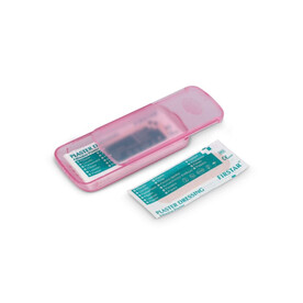 Pflasterbox mit 5 PE-Pflastern (56 × 18 mm) - Rosa bedrucken, Art.-Nr. LT90320-N0076