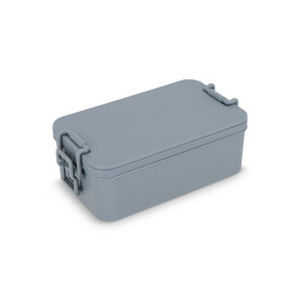 Doppelte Lunchbox mit Besteck - Grau bedrucken, Art.-Nr. LT90426-N0061