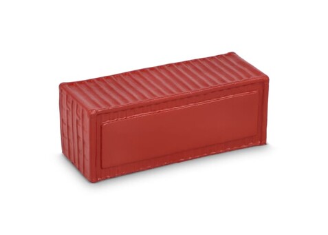 Anti-Stress-Container - Rot bedrucken, Art.-Nr. LT90579-N0021