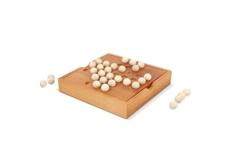 Murmel-Solitärspiel - Natur bedrucken, Art.-Nr. LT90760-N0094 Murmel-Solitärspiel - Natur bedrucken, Art.-Nr. LT90760-N0094