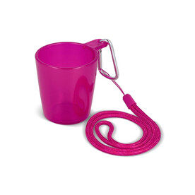 Festival-Shotglas mit Lanyard - Transparent / Rosa bedrucken, Art.-Nr. LT90870-N0476