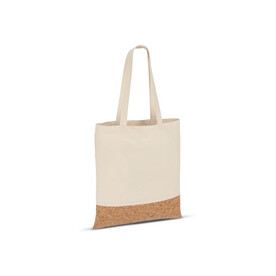 Tragetasche Baumwolle &amp;amp; Kork 170g/m² 35 x 40cm - Natur bedrucken, Art.-Nr. LT91391-N0094