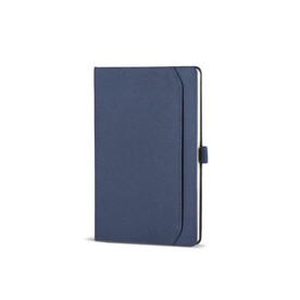 Notizbuch mit Tasche Ashira A5 - Dunkelblau bedrucken, Art.-Nr. LT92083-N0010