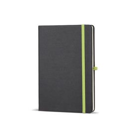 Notizbuch Iroko Hardcover Laser A5 - Schwarz / Hellgrün bedrucken, Art.-Nr. LT92090-N0232