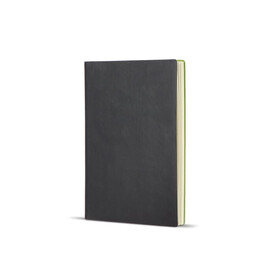 Notizbuch Yuzu Softcover Thermo A5 - Schwarz / Hellgrün bedrucken, Art.-Nr. LT92091-N0232