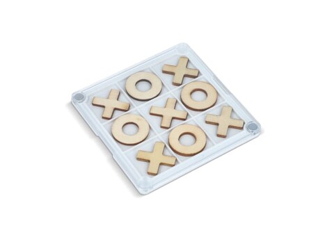 Tic-Tac-Toe-Untersetzer - Weiss bedrucken, Art.-Nr. LT93080-N0001
