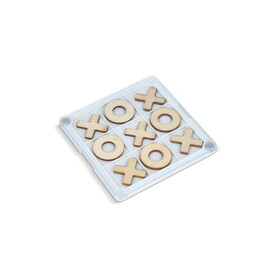 Tic-Tac-Toe-Untersetzer - Weiss bedrucken, Art.-Nr. LT93080-N0001